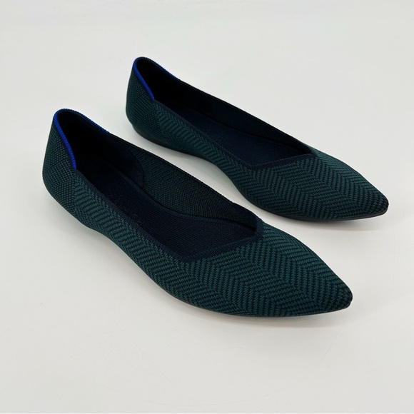 Rothy's Shoes - Rothy’s “The Point” in Cedar Herringbone Retired Print Pointed Toe Flats Size 10